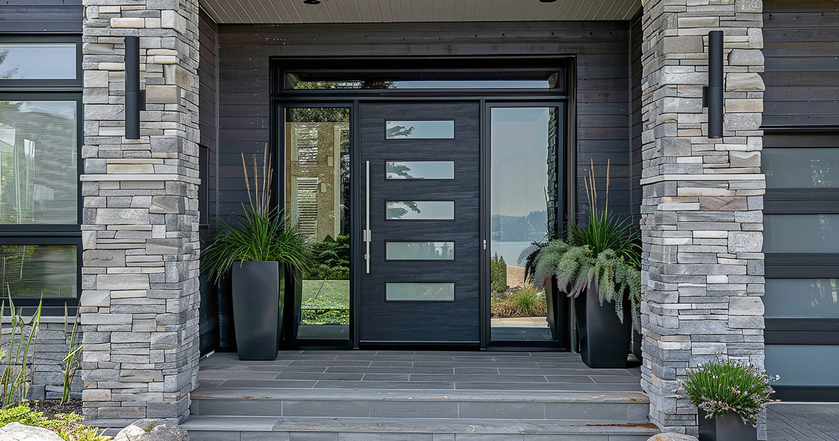 Porte d'entrée en aluminium